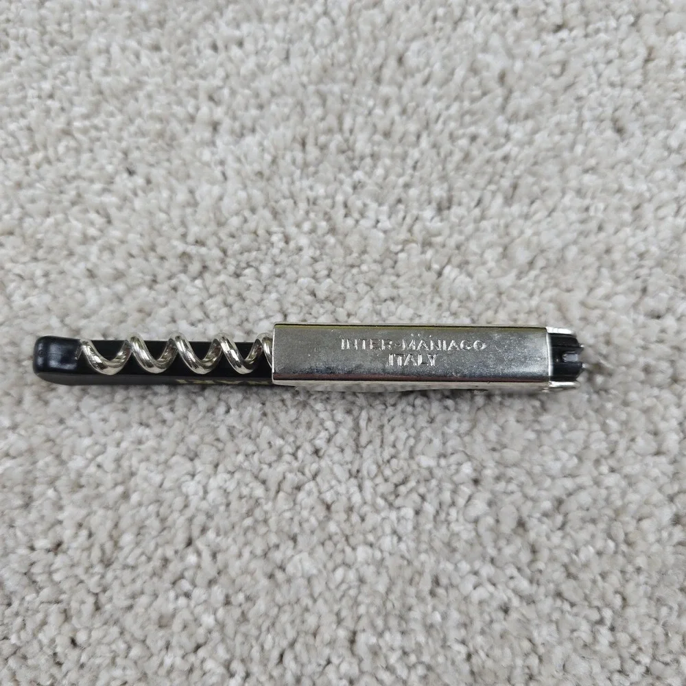 Folonari Wine Opener Black Waiter's Corkscrew Inter-Maniago Italy Multi-Tool‎